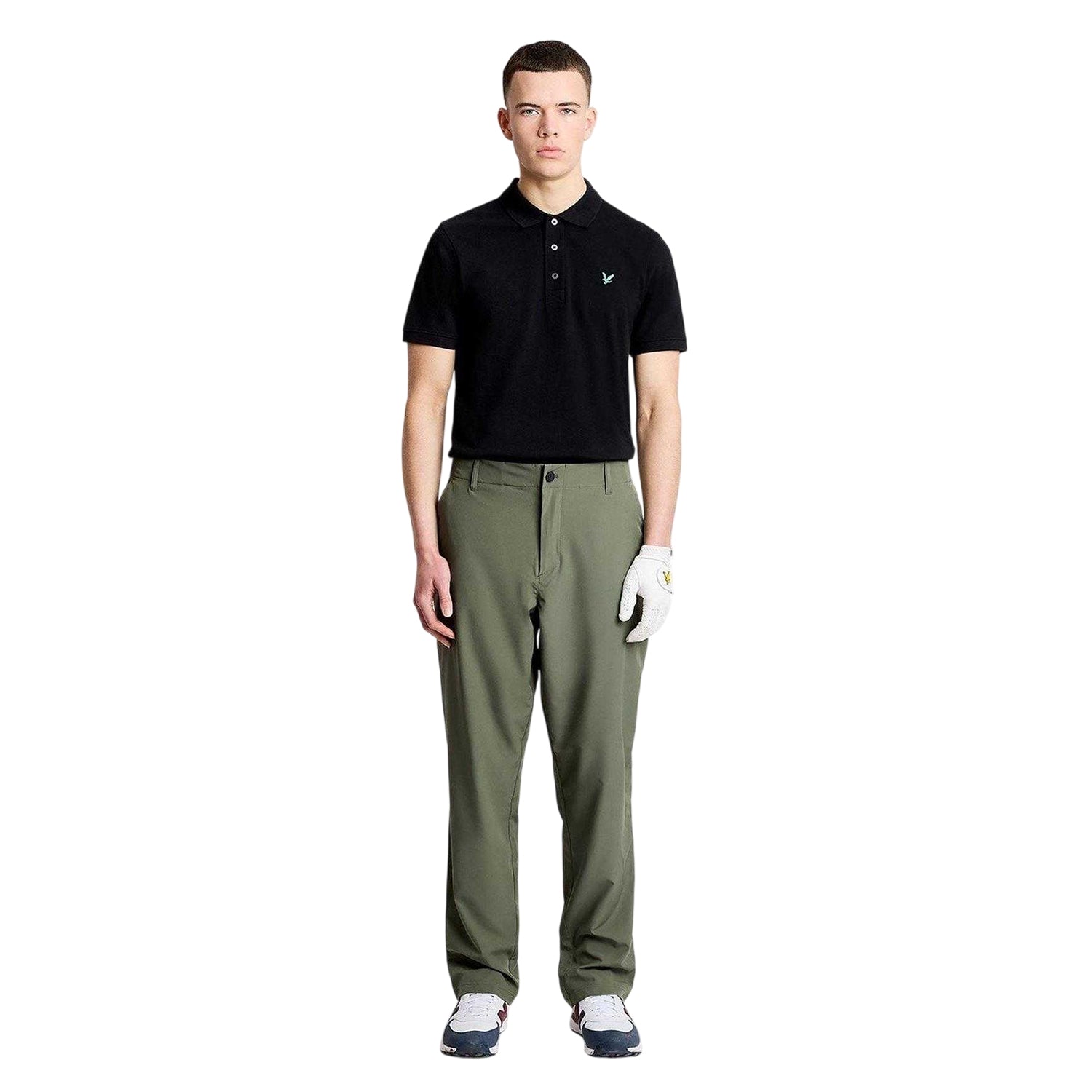 Jet Black - Side - Lyle & Scott Mens Short-Sleeved Golf Polo Shirt