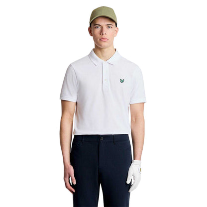 White - Front - Lyle & Scott Mens Short-Sleeved Golf Polo Shirt