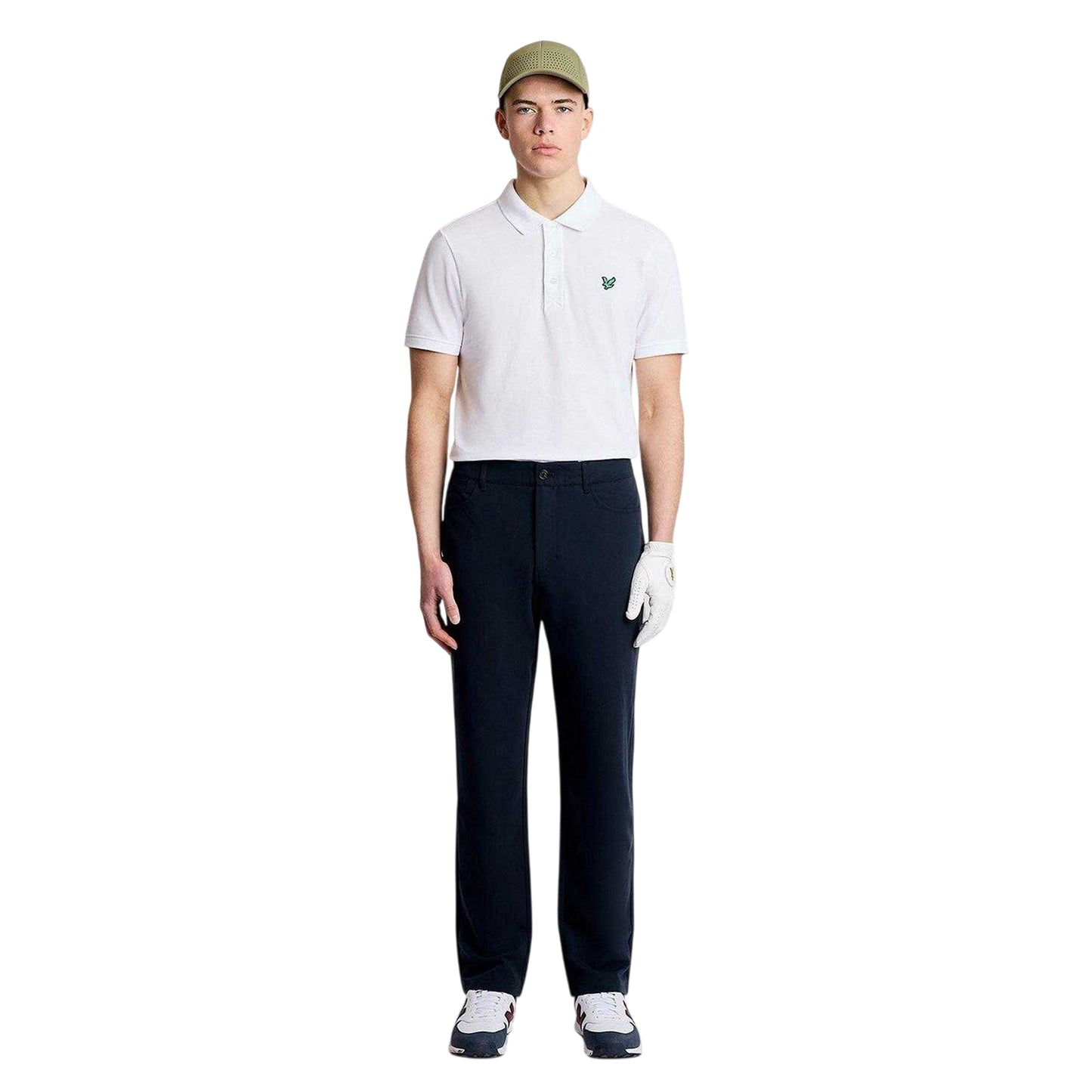 White - Side - Lyle & Scott Mens Short-Sleeved Golf Polo Shirt