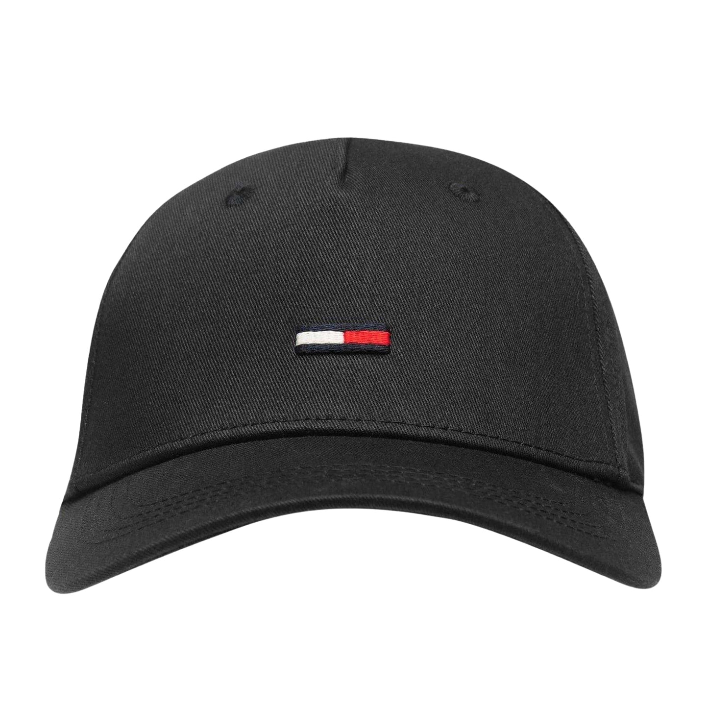 Black - Side - Tommy Jeans Flag Logo Organic Cotton Baseball Cap