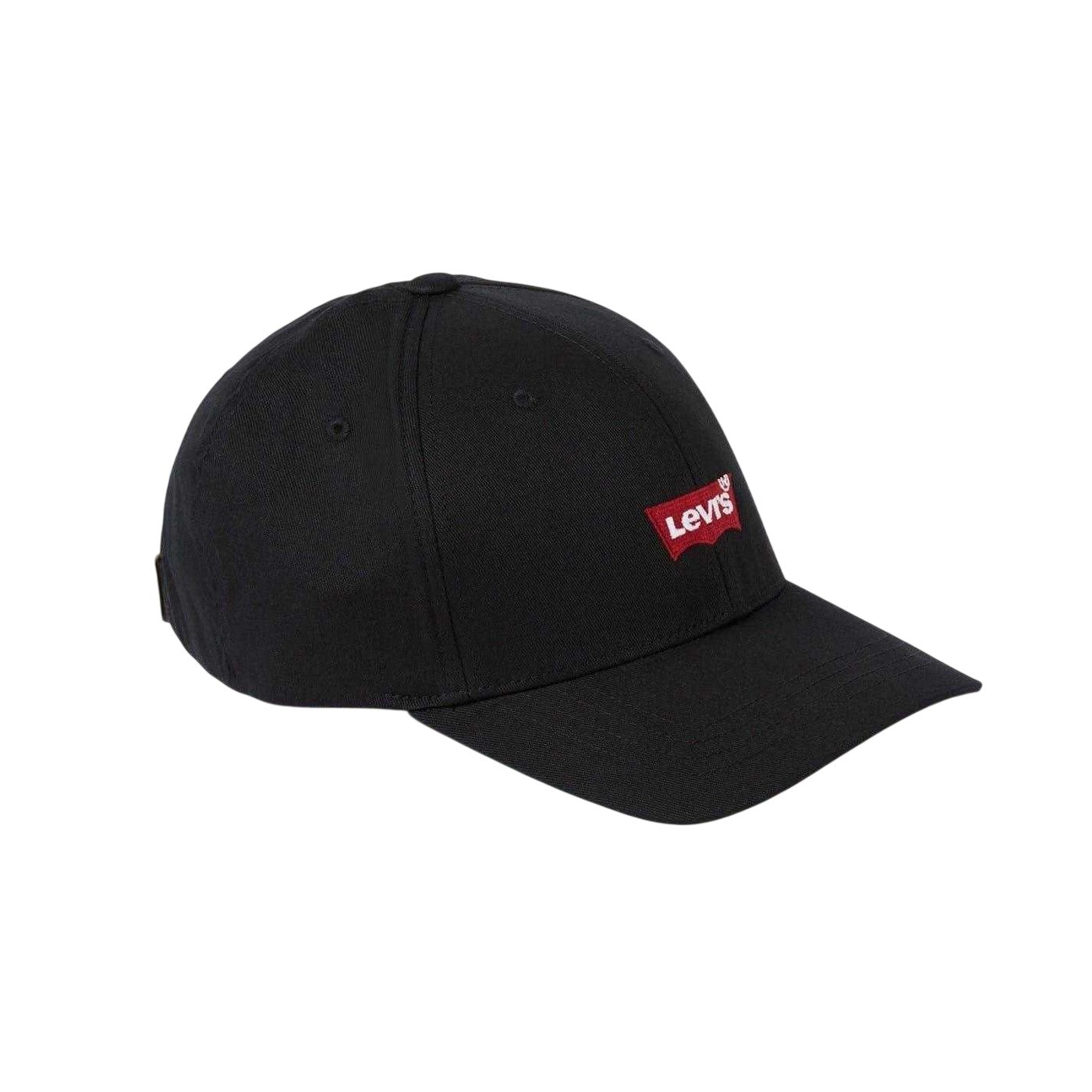 Black - Back - Levis Housemark Embroidered Logo Flexi-Fit Baseball Cap