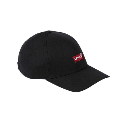 Black - Back - Levis Housemark Embroidered Logo Flexi-Fit Baseball Cap