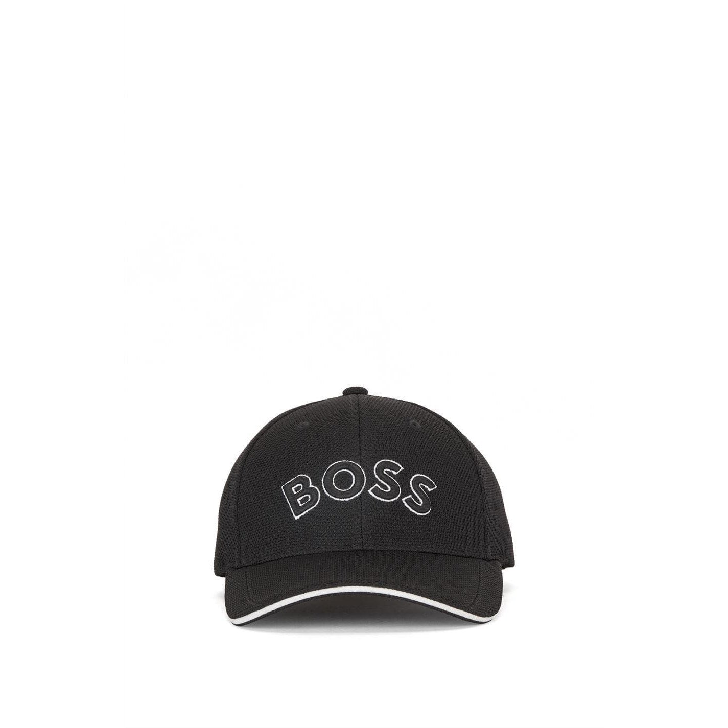 Black - Front - Boss Mens Embroidered Logo Baseball Cap