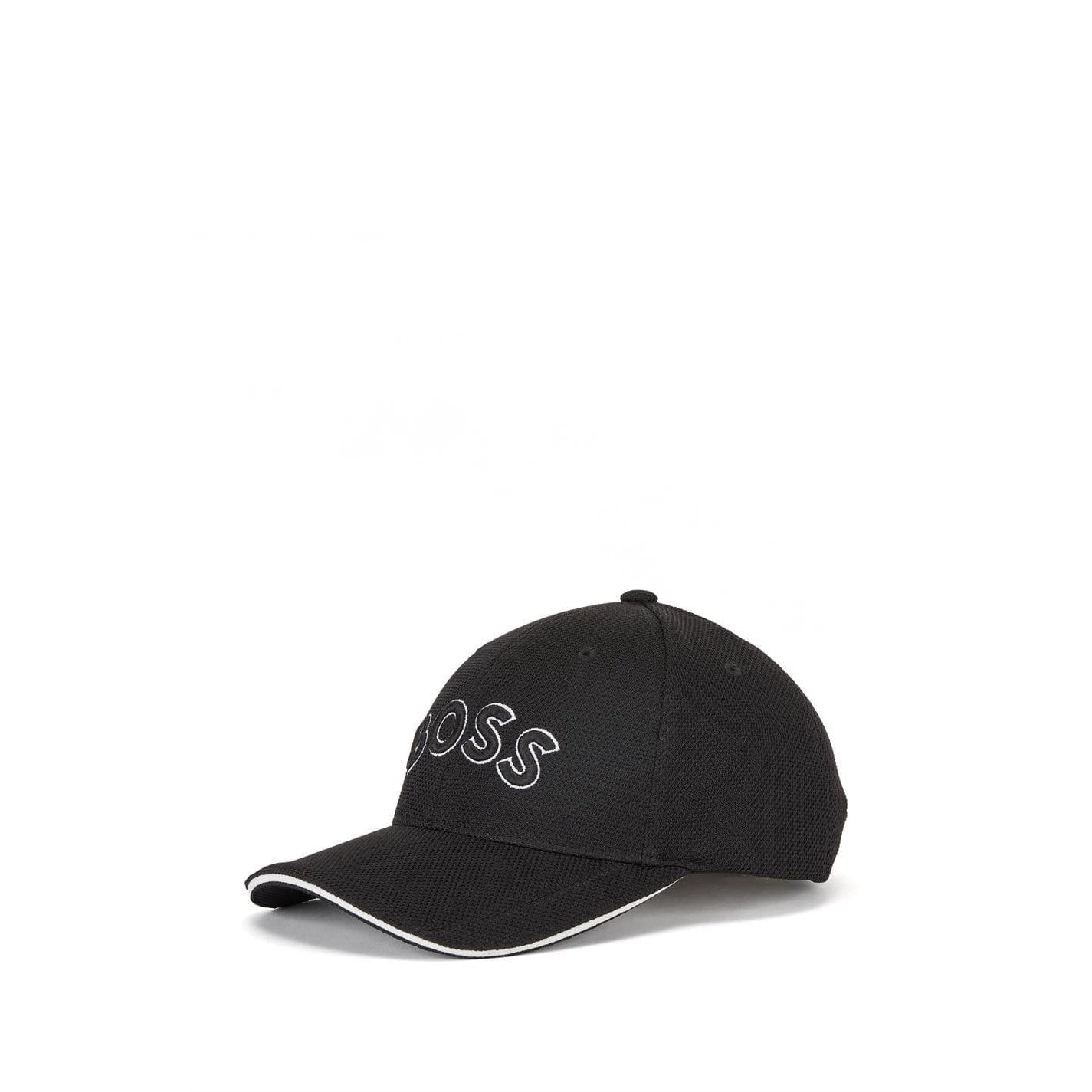 Black - Back - Boss Mens Embroidered Logo Baseball Cap