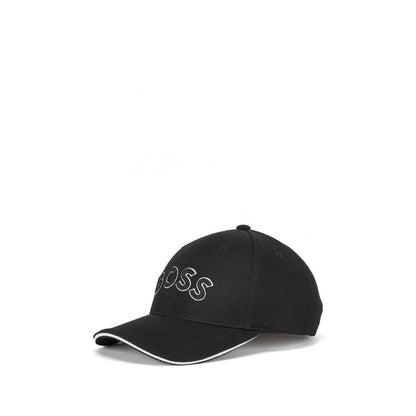 Black - Back - Boss Mens Embroidered Logo Baseball Cap
