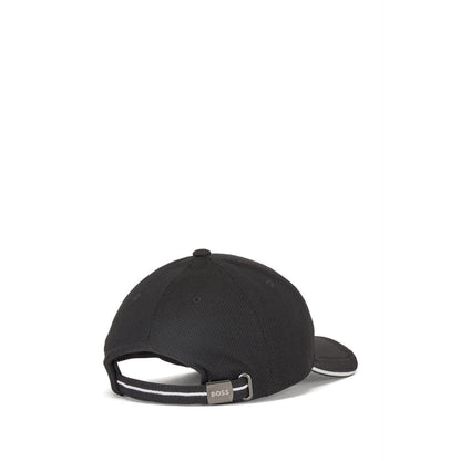Black - Side - Boss Mens Embroidered Logo Baseball Cap