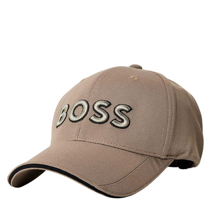 Brown - Front - Boss Mens Embroidered Logo Baseball Cap