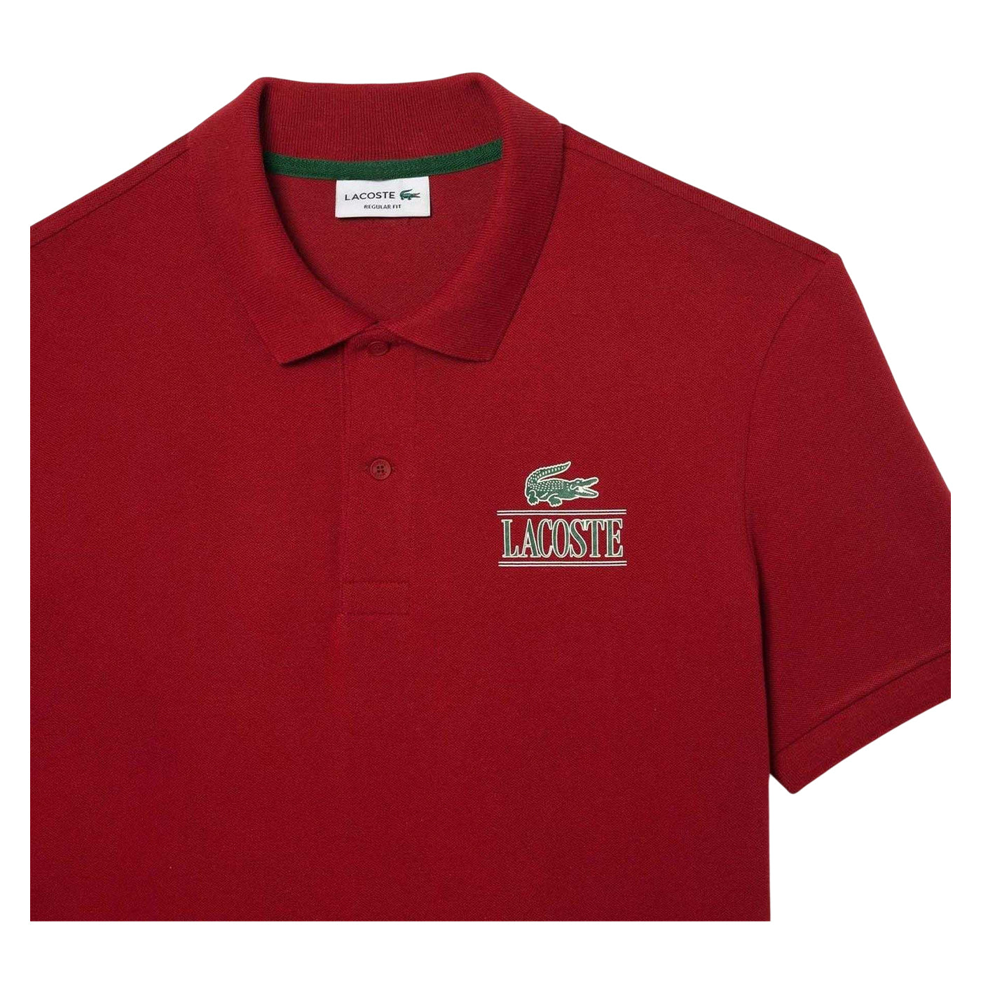 Red - Side - Lacoste Mens Regular Polo Shirt