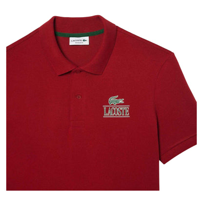 Red - Side - Lacoste Mens Regular Polo Shirt