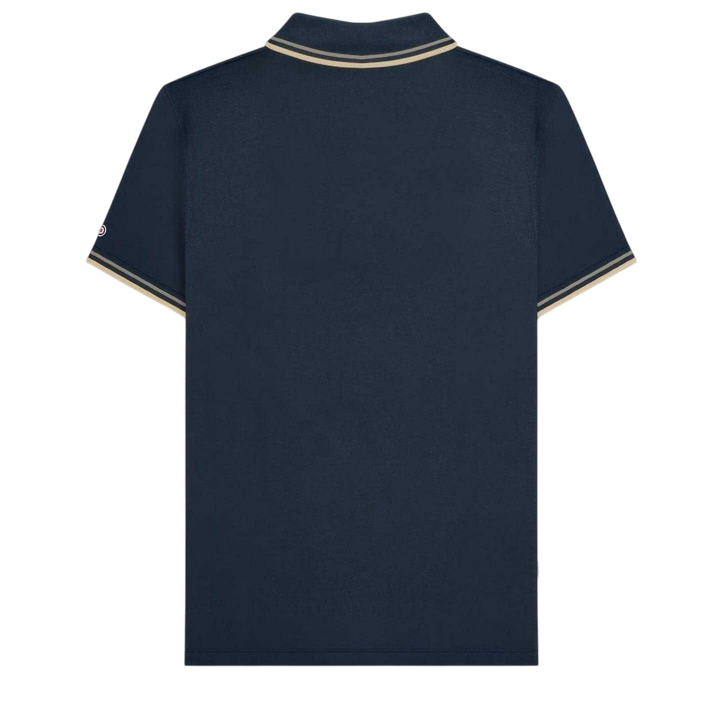 Navy-Cinder - Back - Lambretta Mens Tipped Polo Shirt