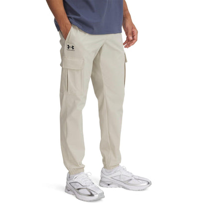Khaki Green - Front - Under Armour Mens Vibe Joggers