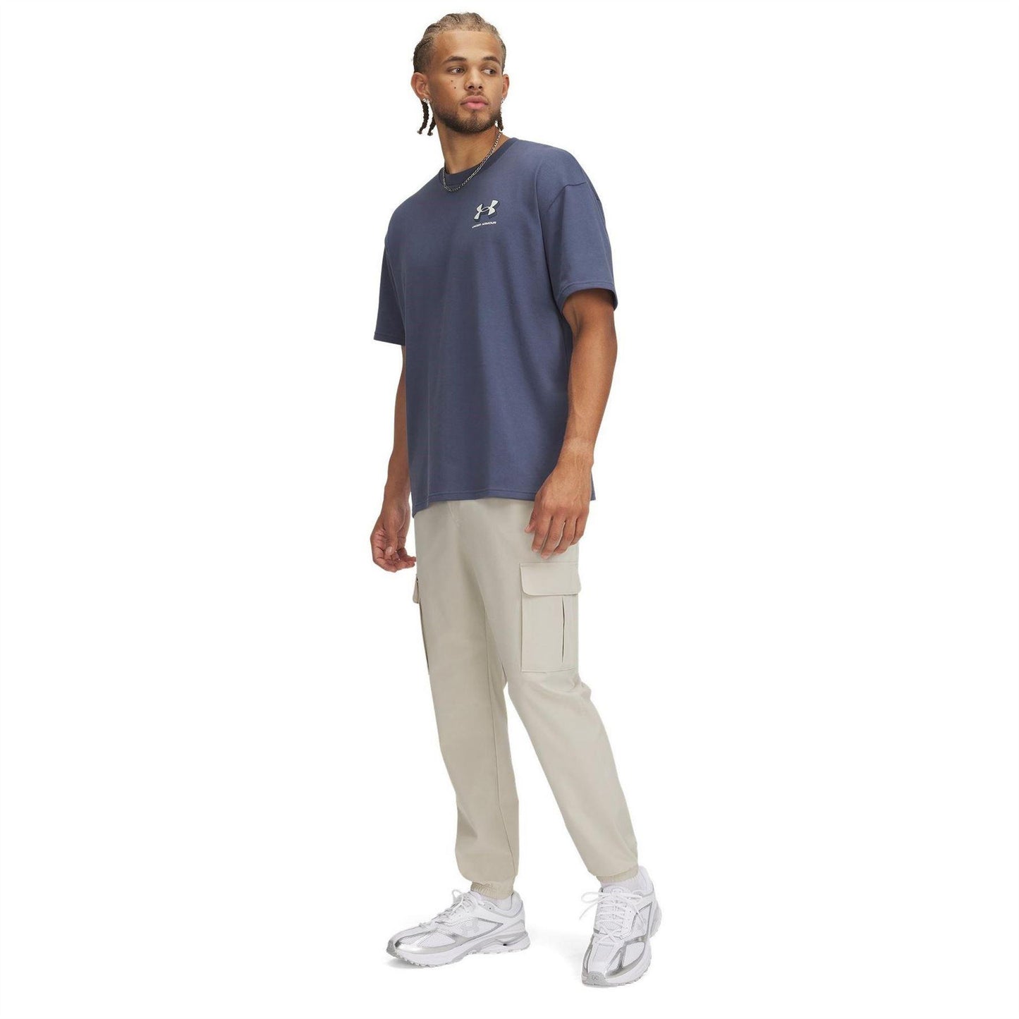 Khaki Green - Side - Under Armour Mens Vibe Joggers