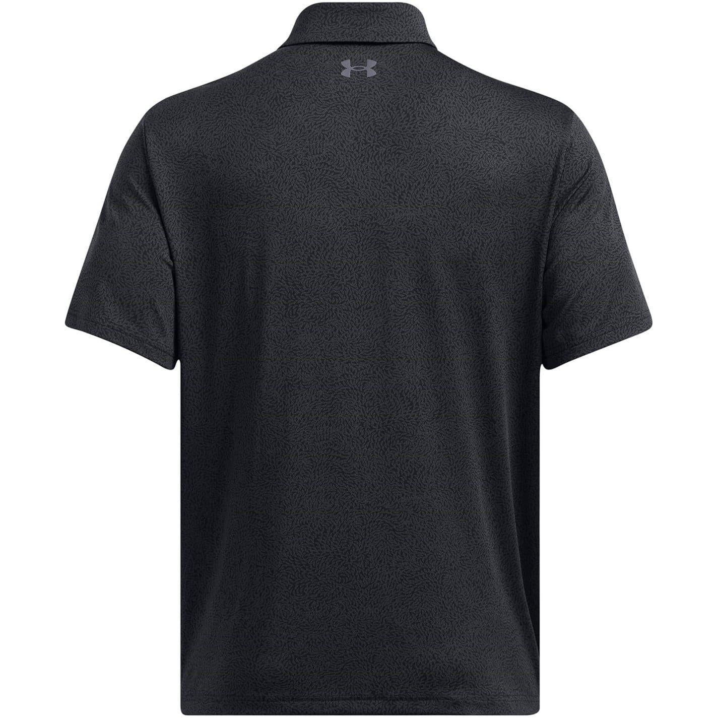 Black - Back - Under Armour Mens Performance Plain Polo Shirt
