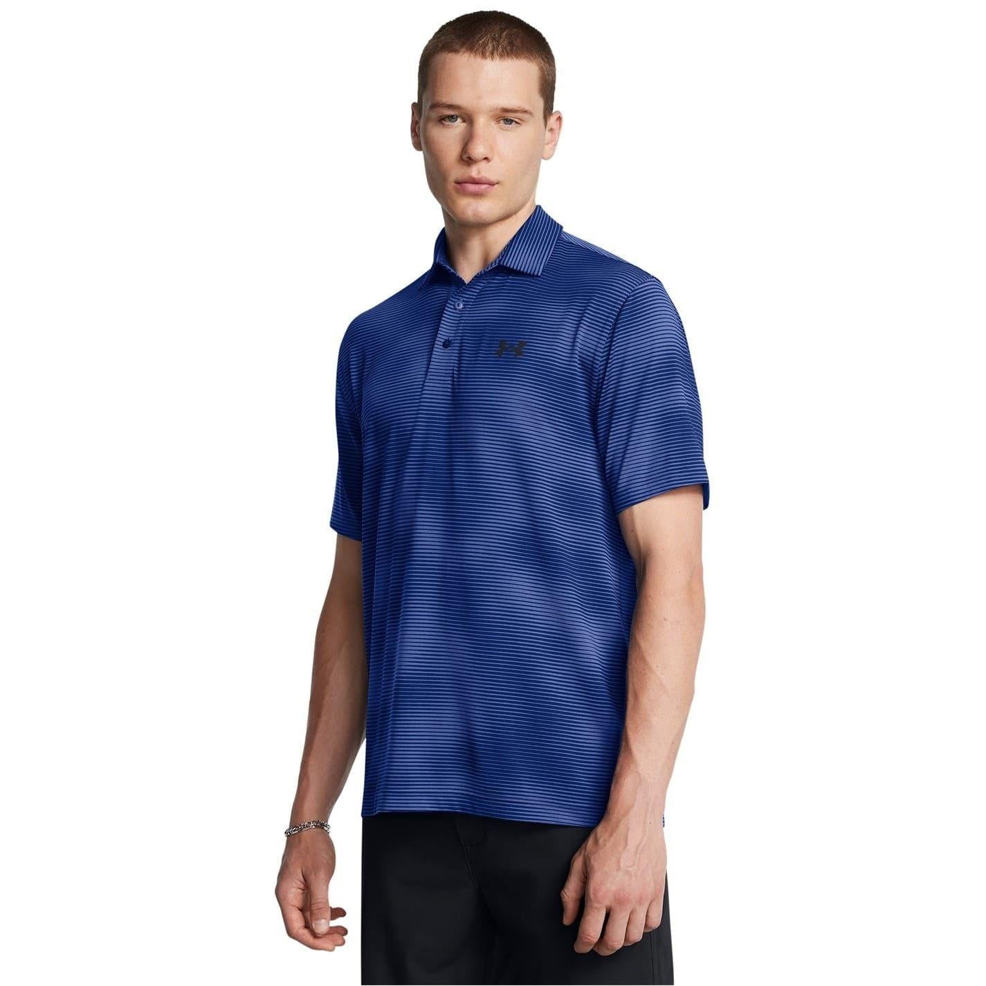 Blue - Front - Under Armour Mens Performance Plain Polo Shirt