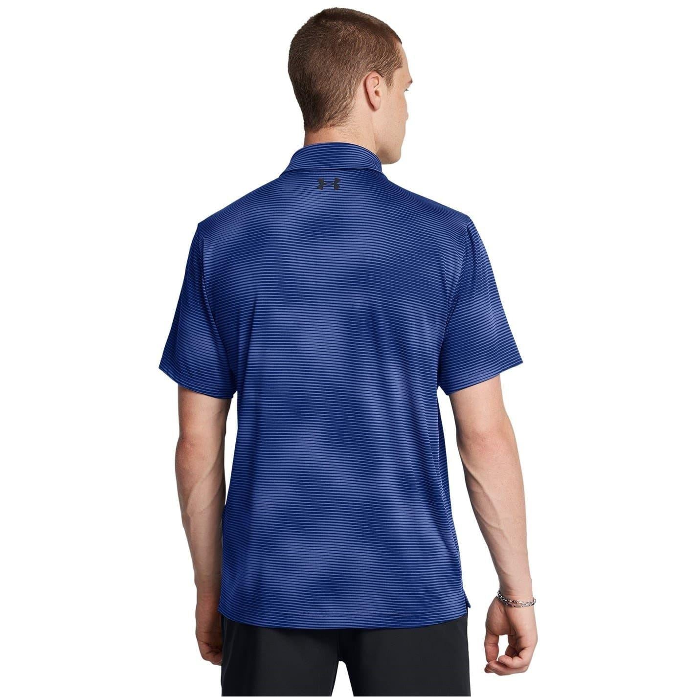 Blue - Back - Under Armour Mens Performance Plain Polo Shirt