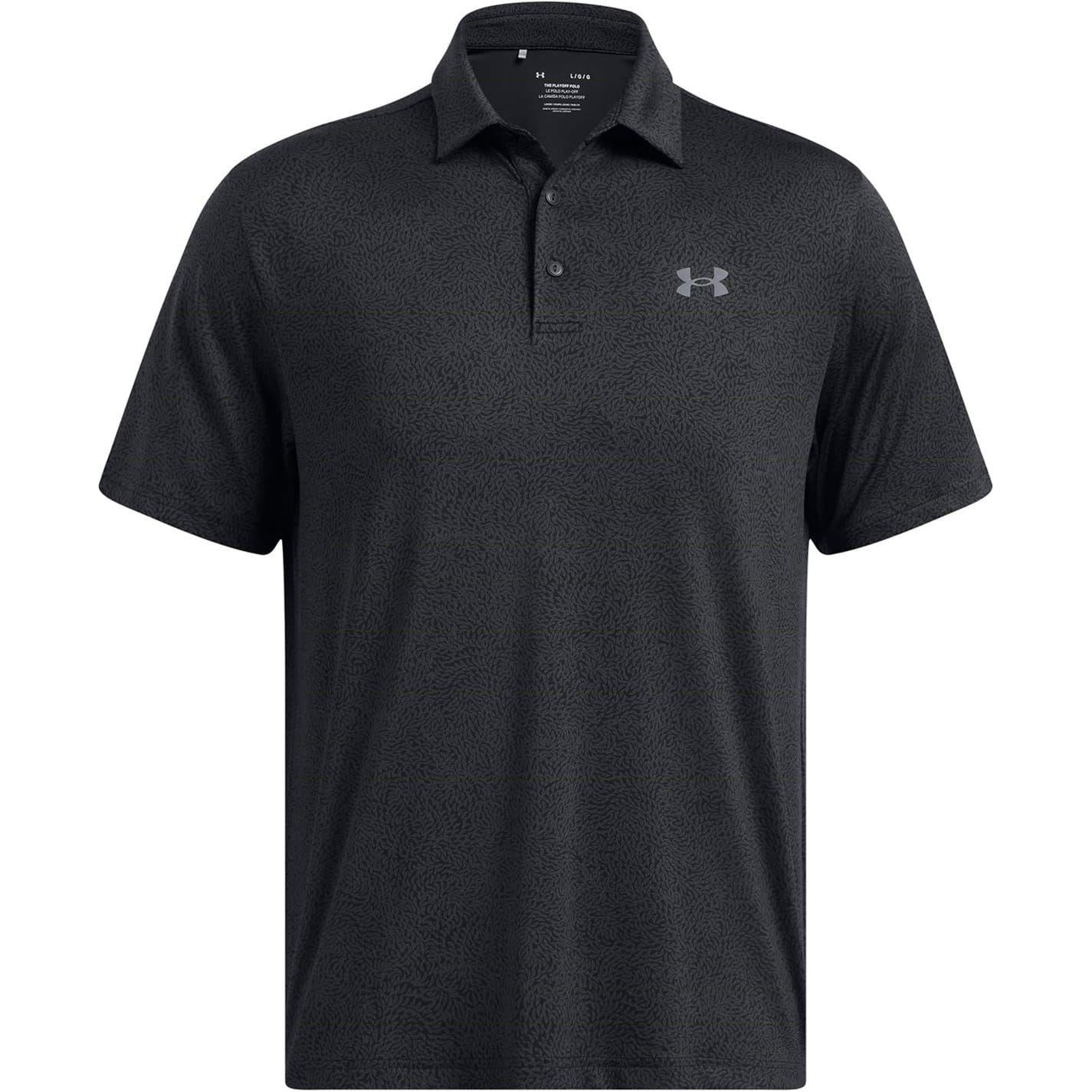 Black - Front - Under Armour Mens Performance Plain Polo Shirt