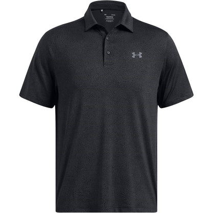 Black - Front - Under Armour Mens Performance Plain Polo Shirt