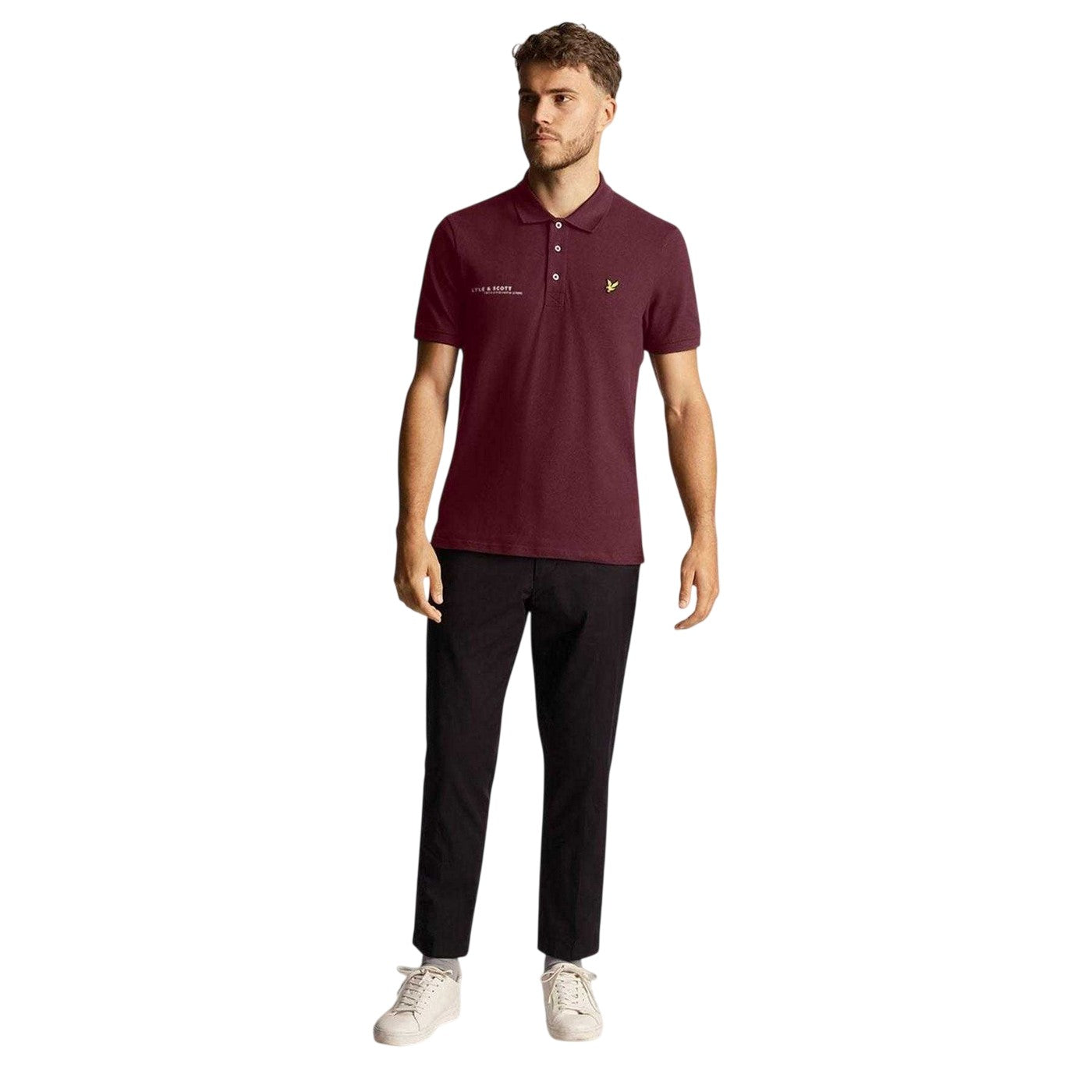 Burgundy - Lifestyle - Lyle & Scott Mens Ordinate Short-Sleeved Polo Shirt