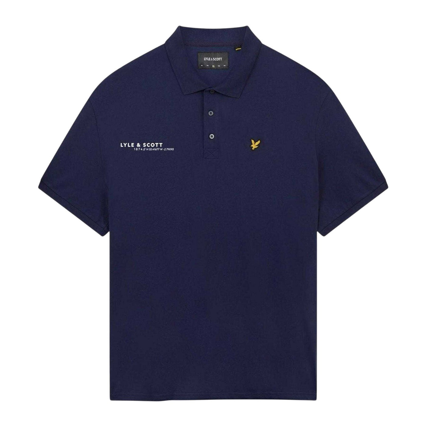 Navy - Front - Lyle & Scott Mens Ordinate Short-Sleeved Polo Shirt