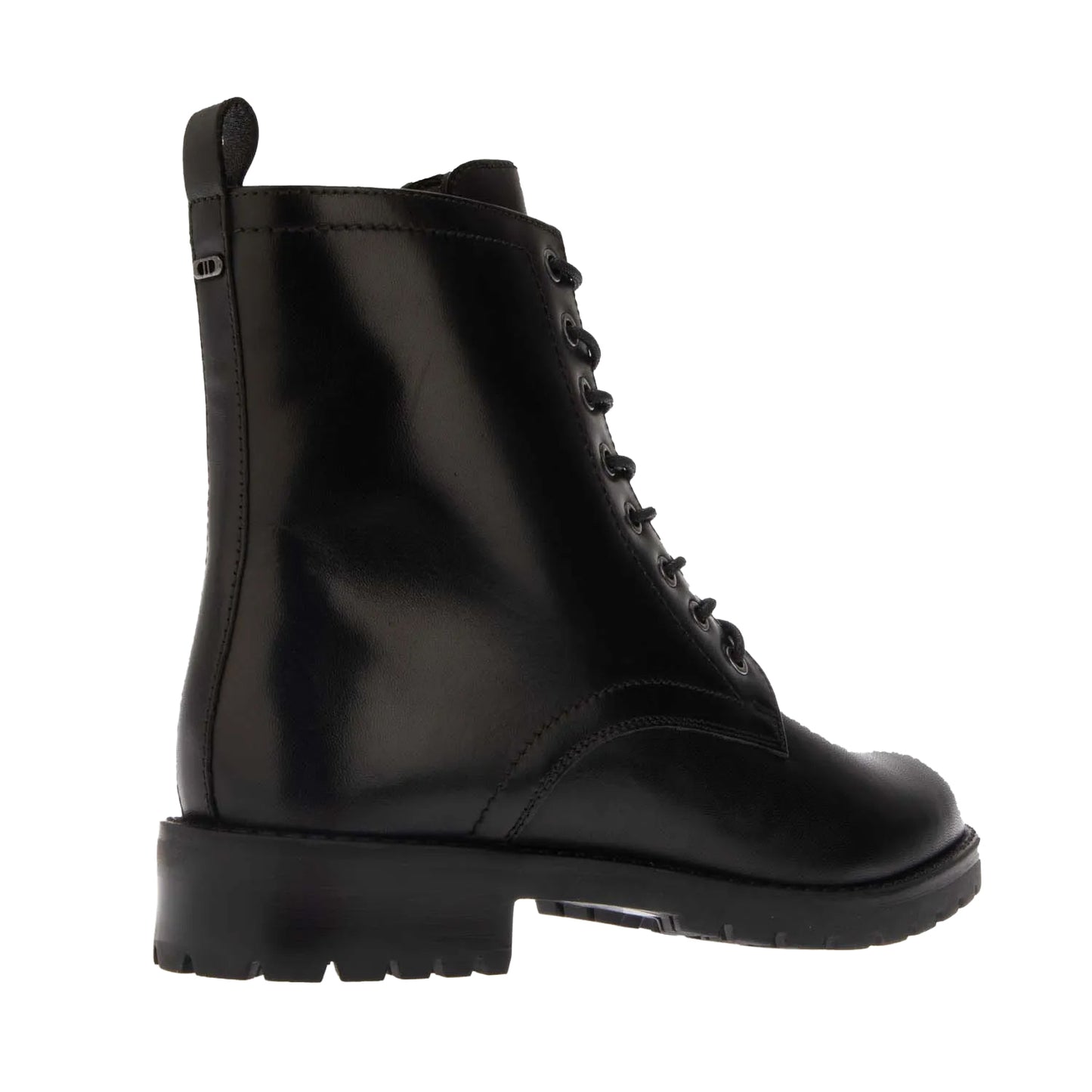Black - Back - Dune London Womens-Ladies Prestin Leather Lace Up Ankle Boots