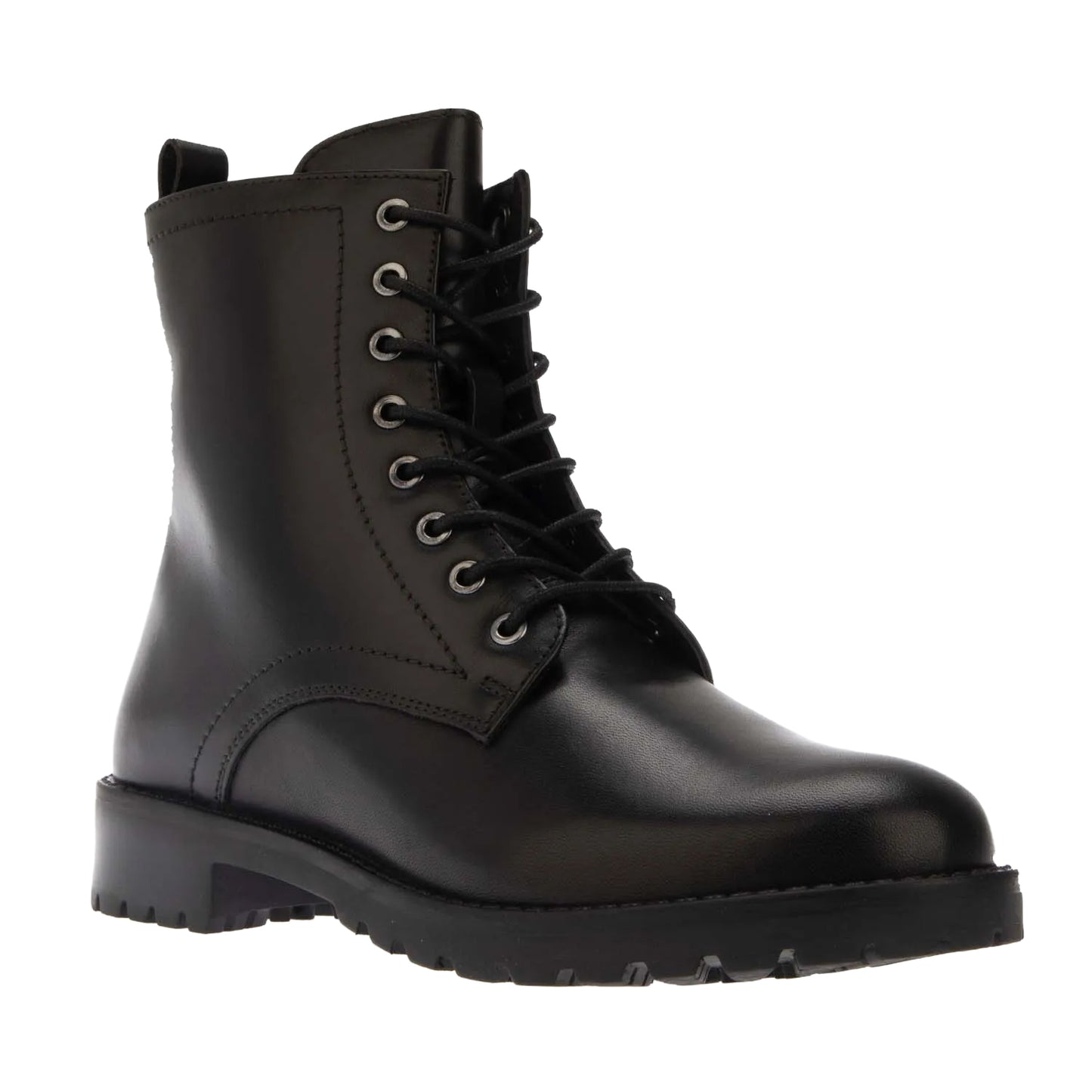 Black - Front - Dune London Womens-Ladies Prestin Leather Lace Up Ankle Boots