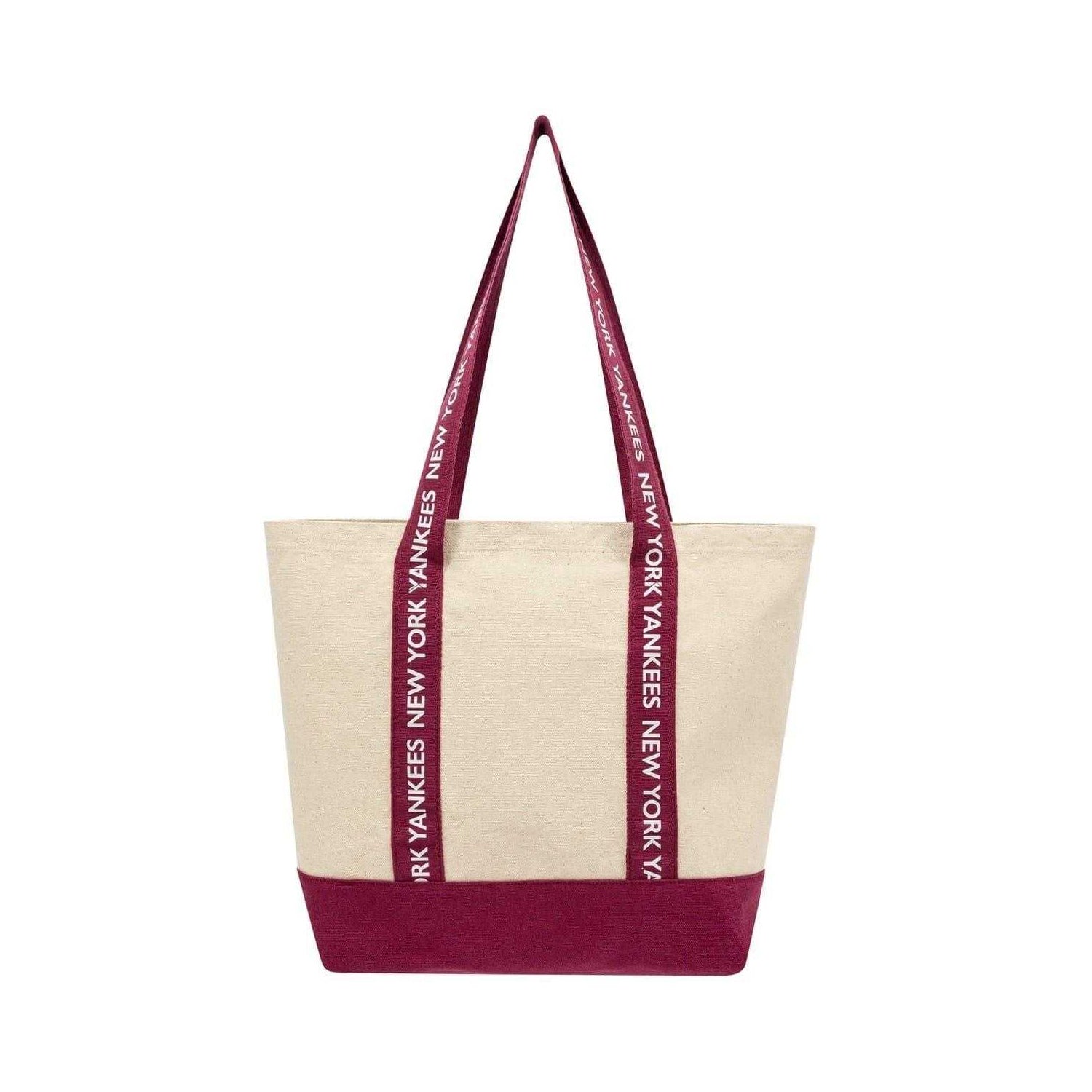 Burgundy - Back - New York Yankees MLB New Era Canvas Tote Bag
