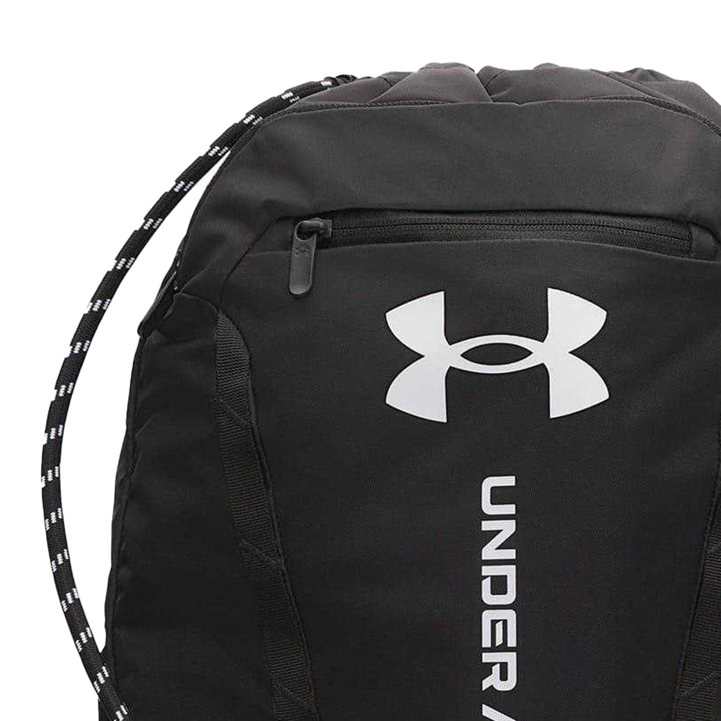 Black - Back - Under Armour Hustle Logo Gym Drawstring Bag