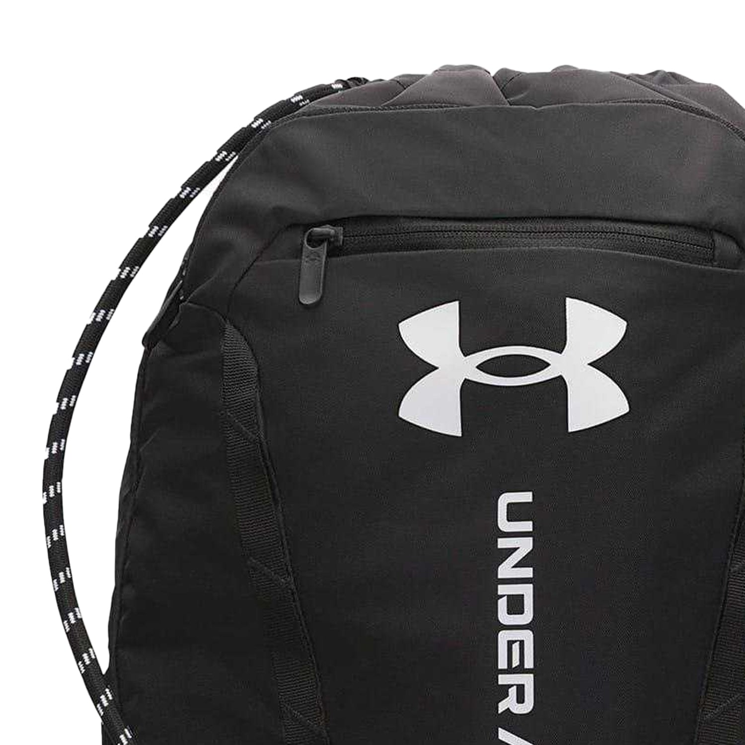 Black - Back - Under Armour Hustle Logo Gym Drawstring Bag