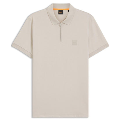 Grey - Front - Boss Mens Regular Short-Sleeved Polo Shirt