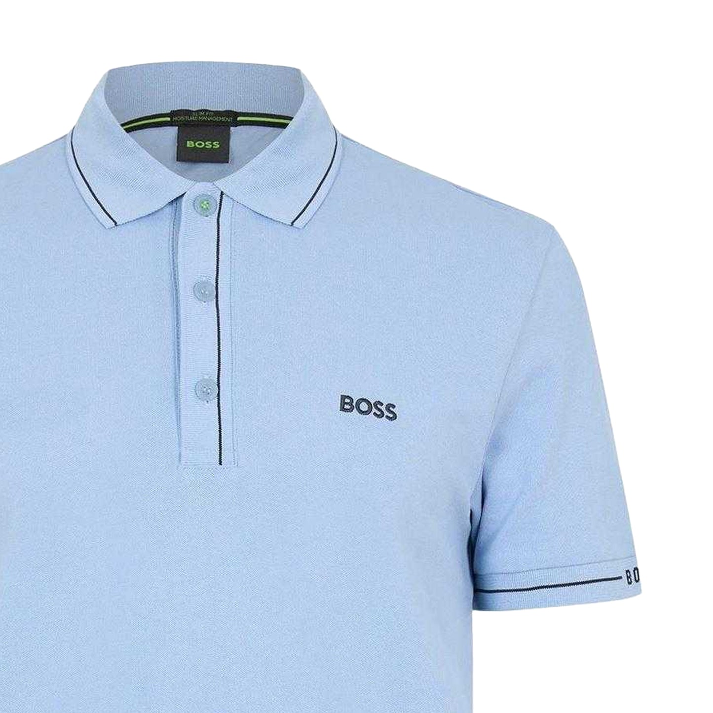 Blue - Back - Boss Mens Paule Polo Shirt