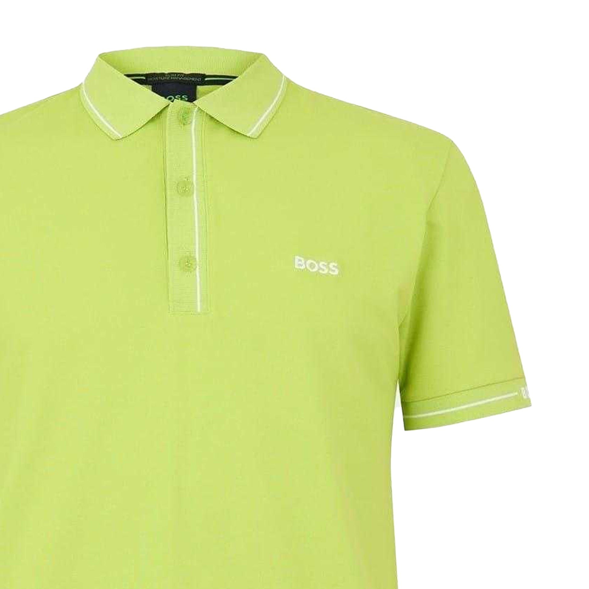 Bright Green - Back - Boss Mens Paule Polo Shirt