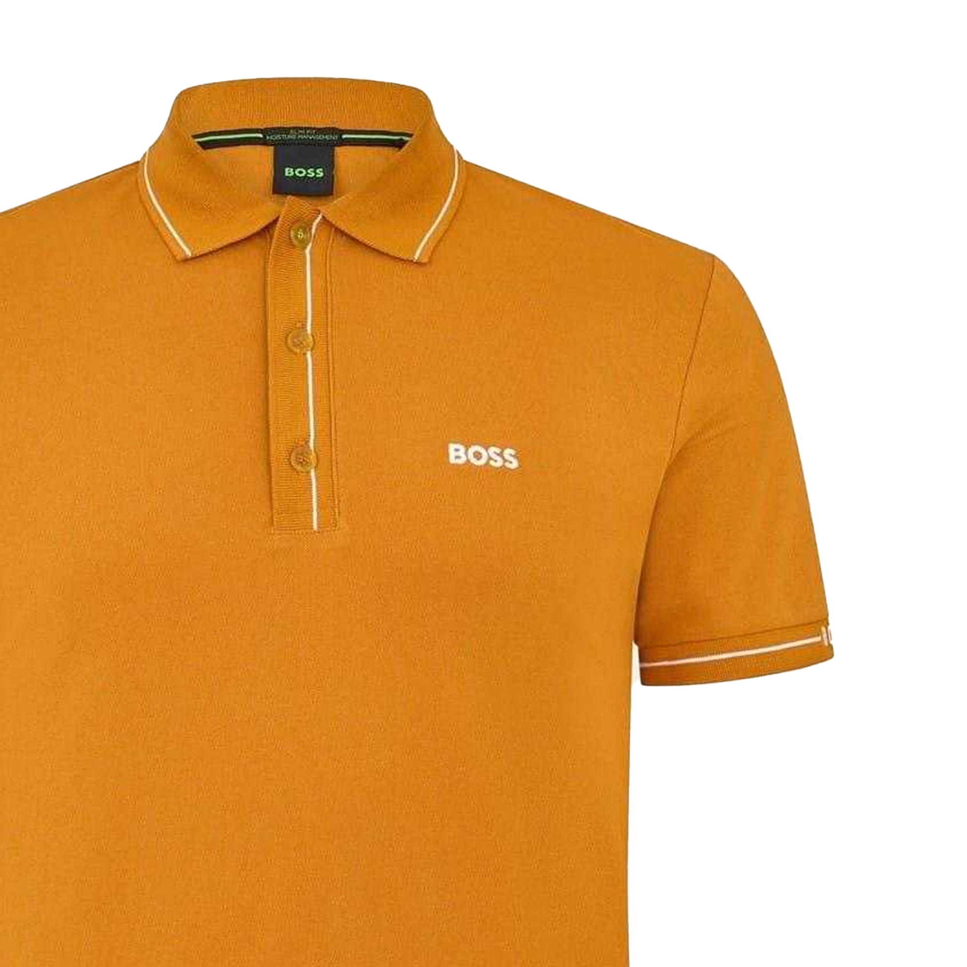 Dark Yellow - Back - Boss Mens Paule Polo Shirt