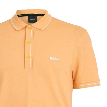 Orange - Back - Boss Mens Paule Polo Shirt