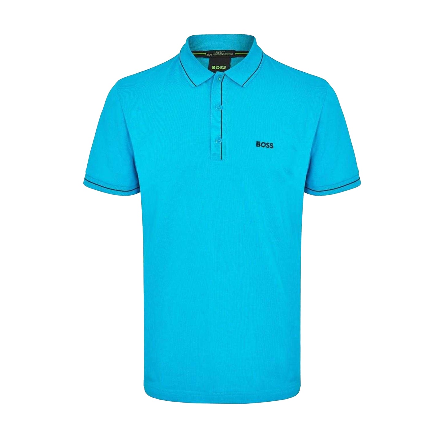 Turquoise-Aqua - Front - Boss Mens Paule Polo Shirt