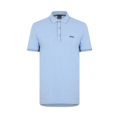 Blue - Front - Boss Mens Paule Polo Shirt