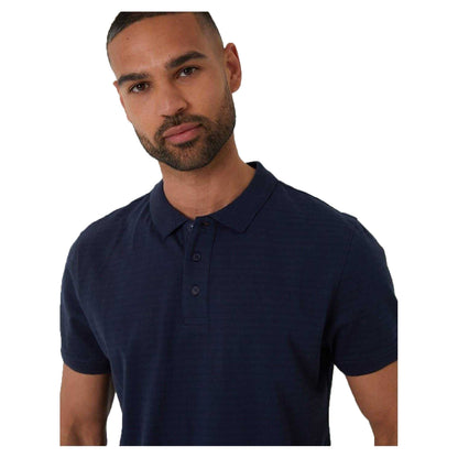 Navy - Side - Threadbare Mens Cramond Regular Polo Shirt