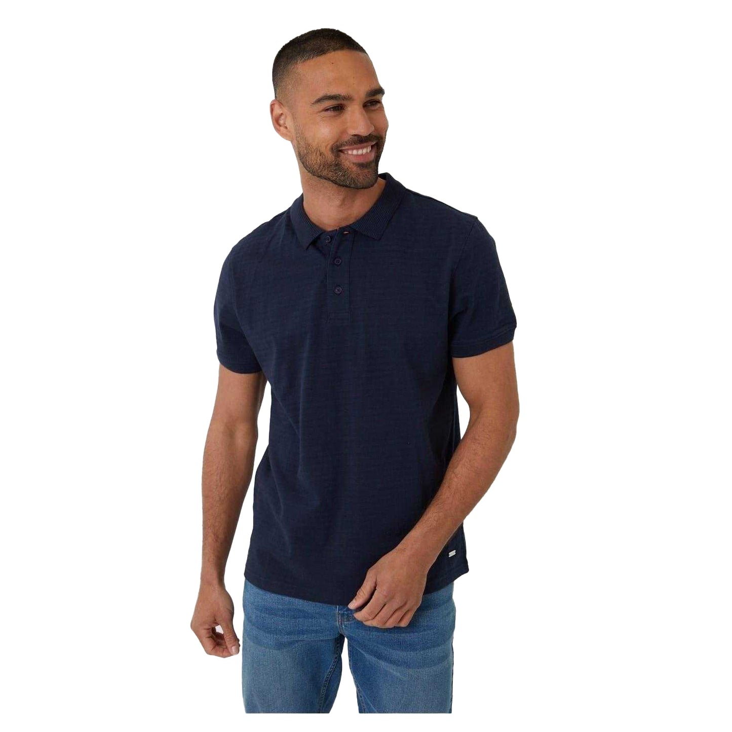 Navy - Front - Threadbare Mens Cramond Regular Polo Shirt