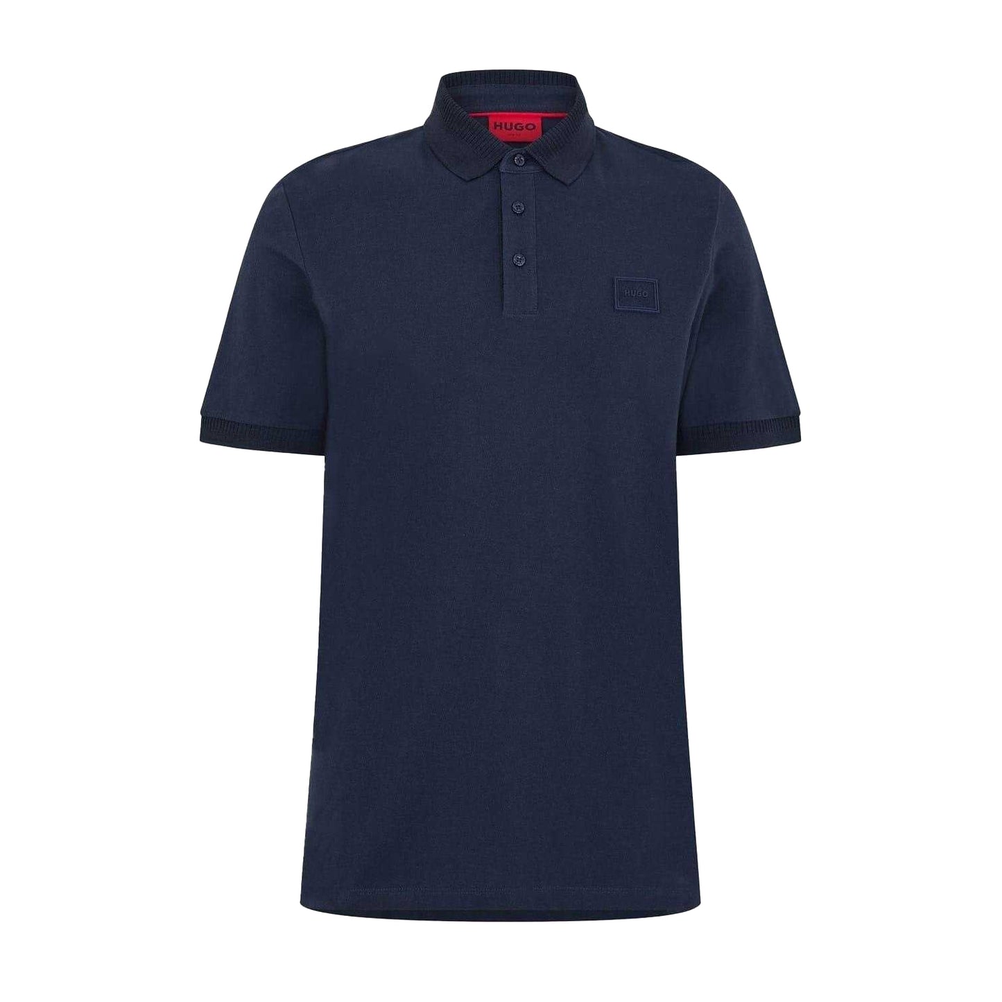 Dark Blue - Front - Hugo Mens Dereso Regular Polo Shirt
