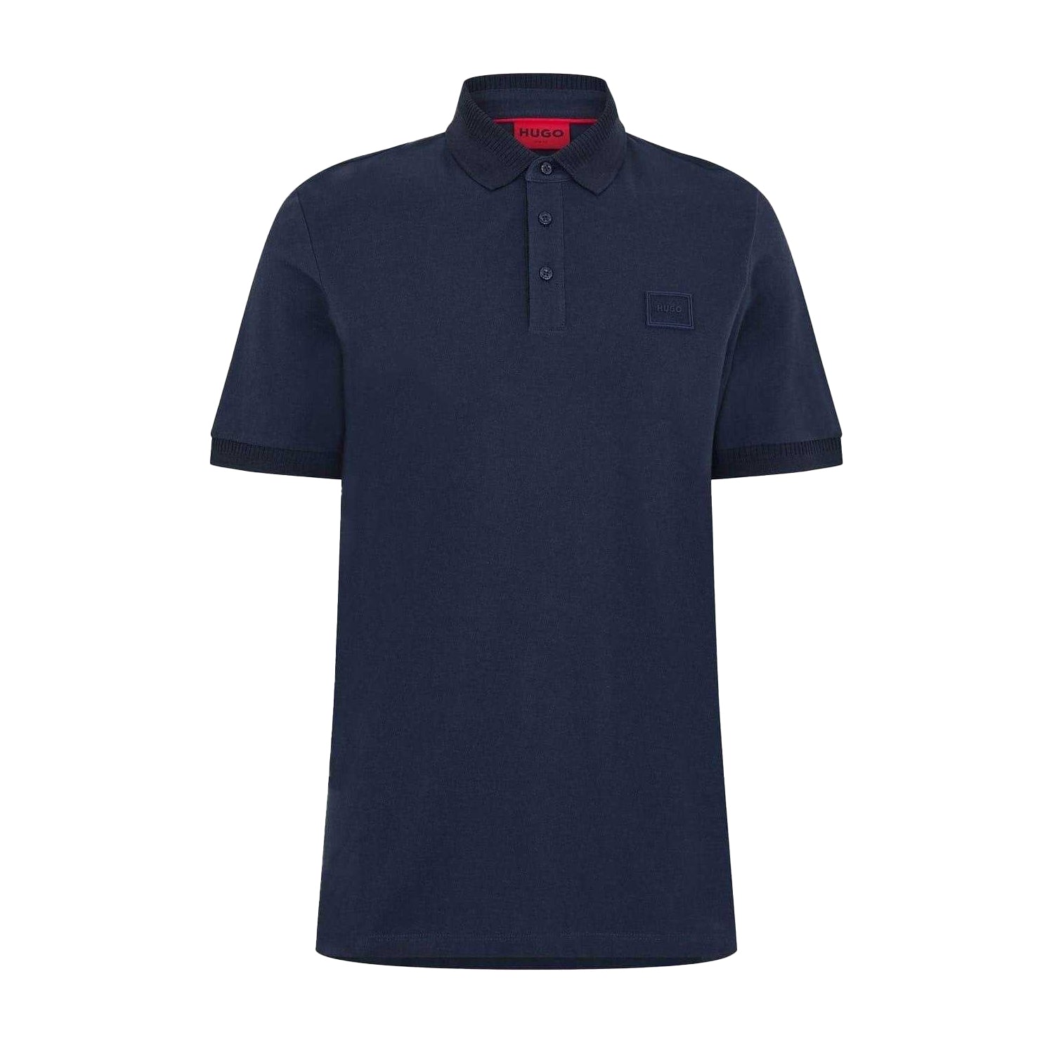 Dark Blue - Front - Hugo Mens Dereso Regular Polo Shirt
