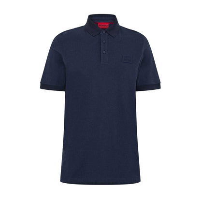 Dark Blue - Front - Hugo Mens Dereso Regular Polo Shirt