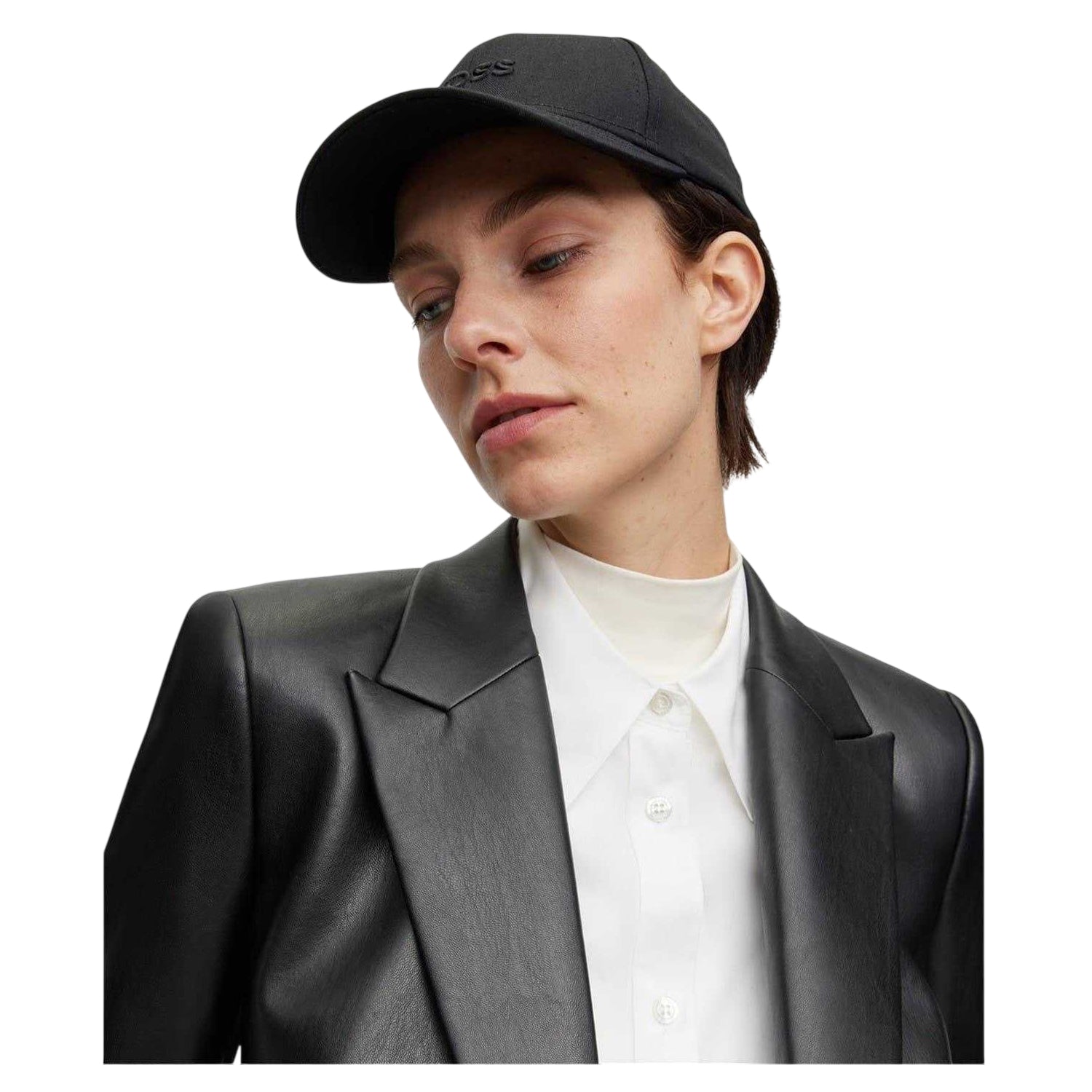 Black Blend - Side - Boss Ari Bow Detail Baseball Cap