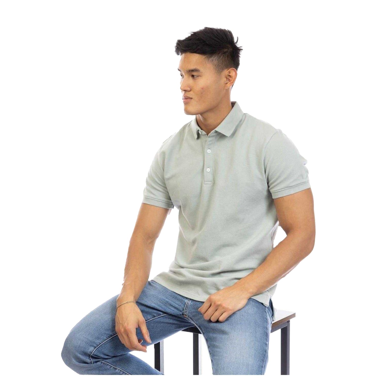 Grey - Lifestyle - Peter Werth Mens Molton Regular Polo Shirt