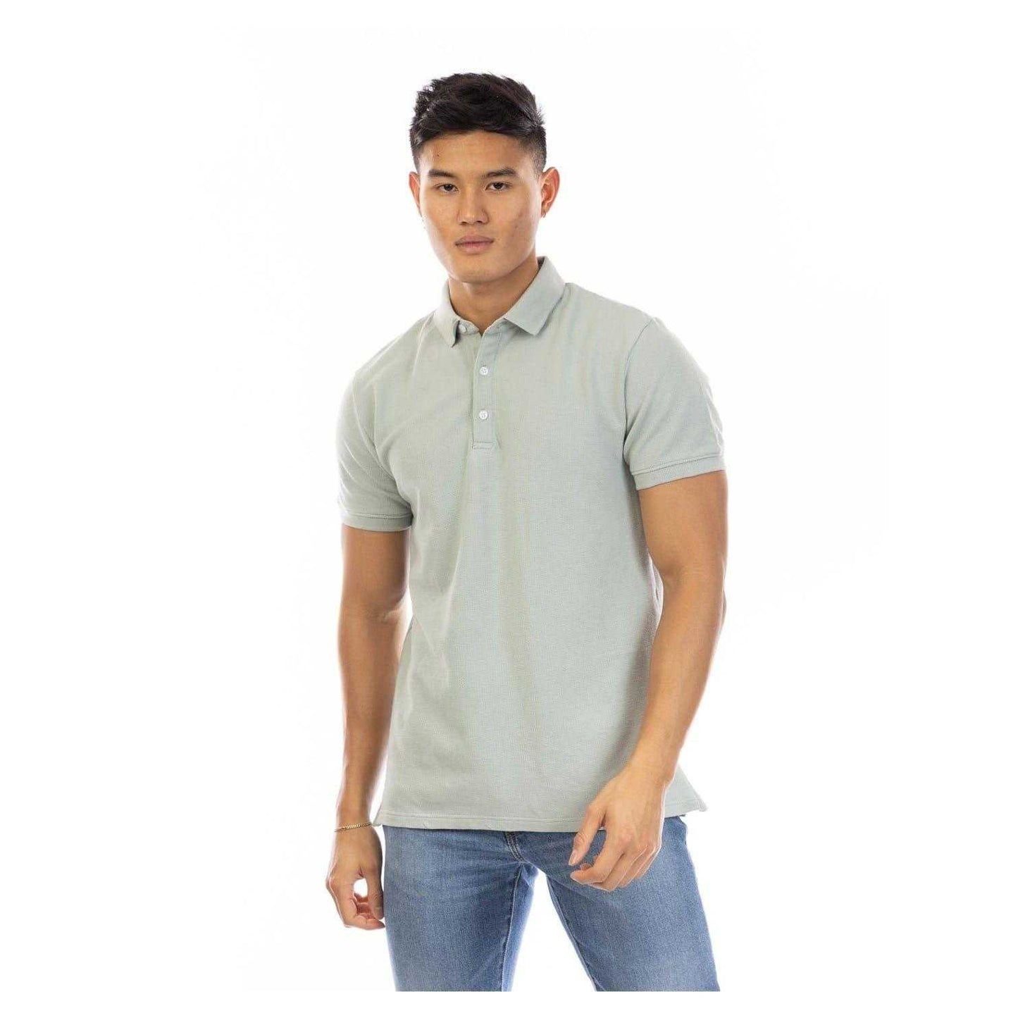 Grey - Front - Peter Werth Mens Molton Regular Polo Shirt