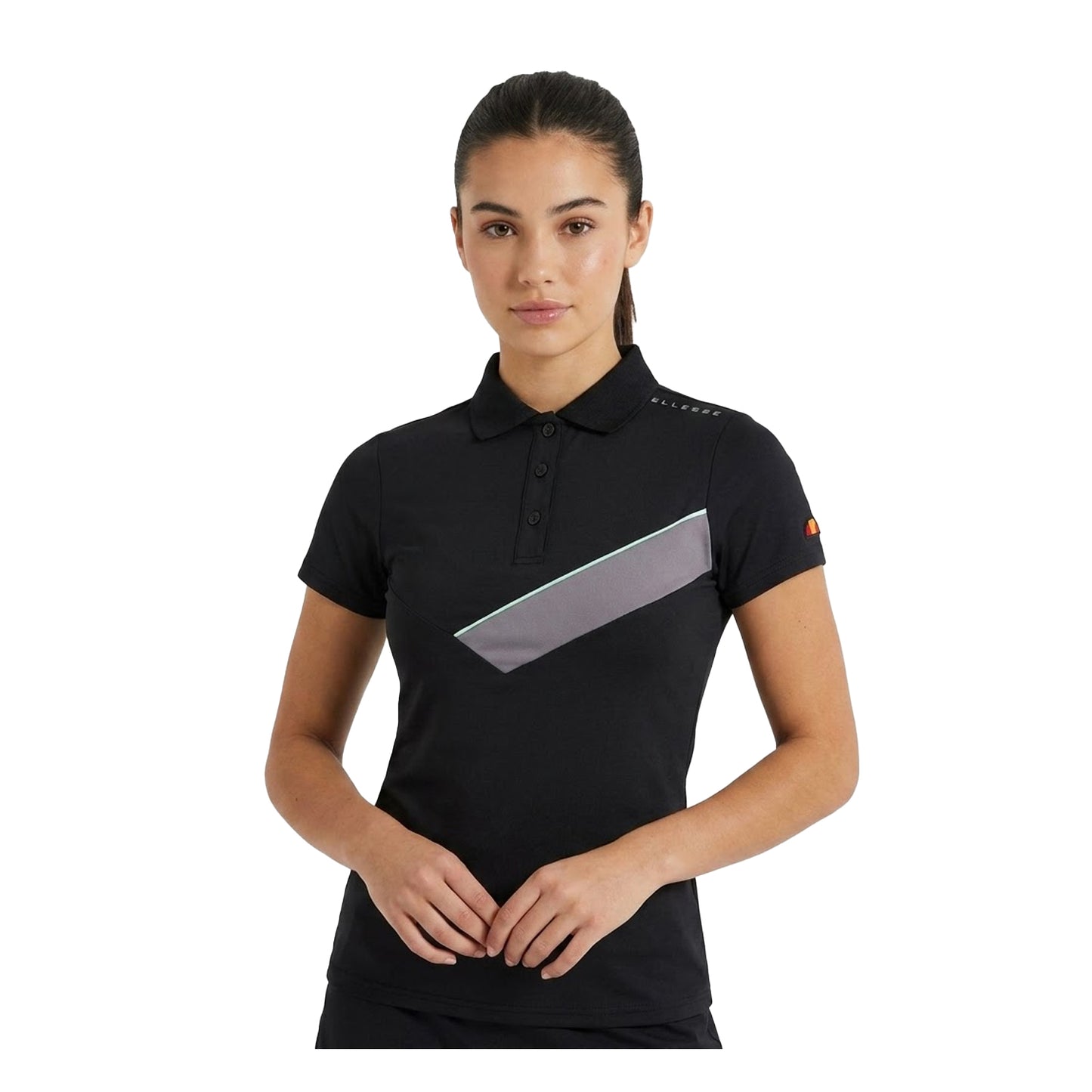 Black - Side - Ellesse Womens-Ladies Lotali Polo Shirt
