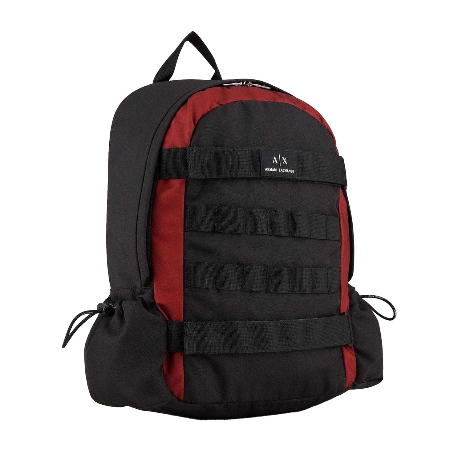 Black-Red - Side - Armani Exchange Nylon Backpack