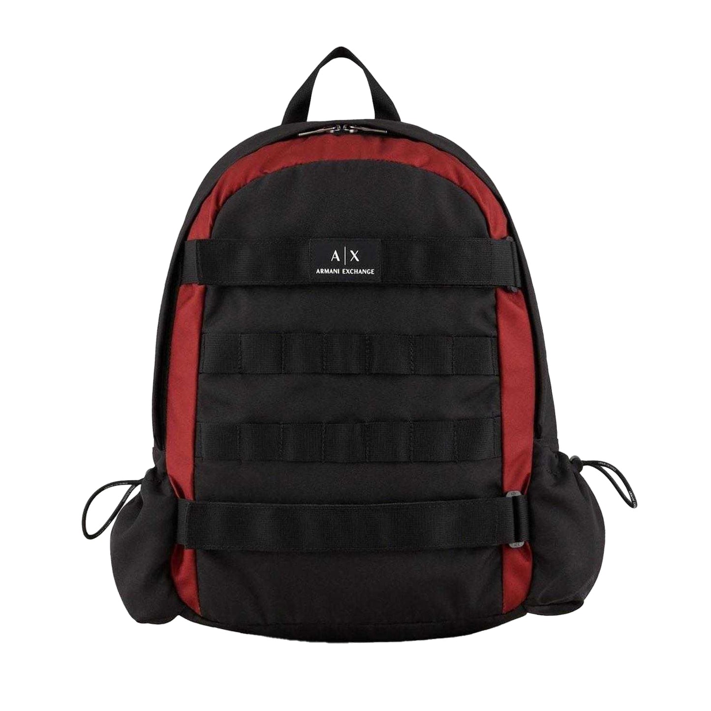 Black-Red - Front - Armani Exchange Nylon Backpack