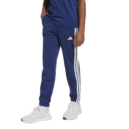 Navy-White - Side - Adidas Childrens-Kids Essentials Joggers