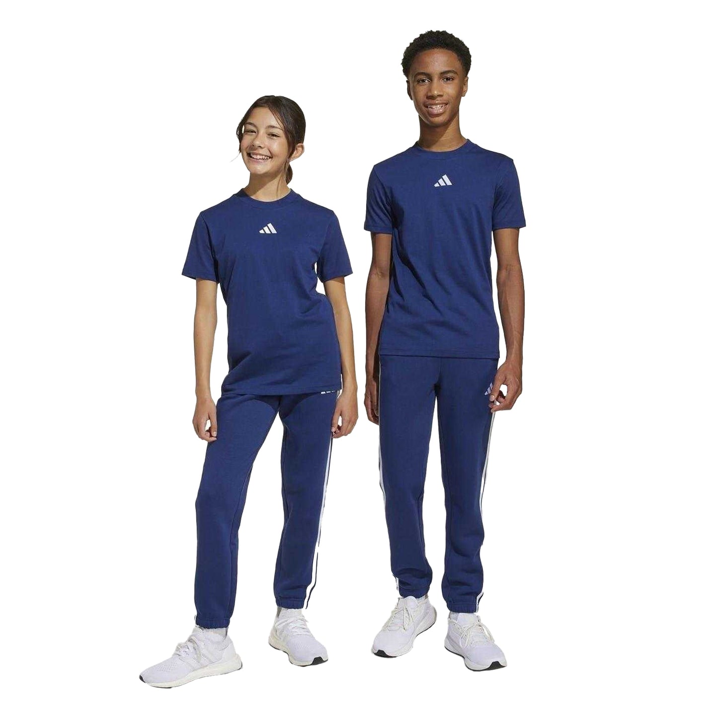Navy-White - Lifestyle - Adidas Childrens-Kids Essentials Joggers