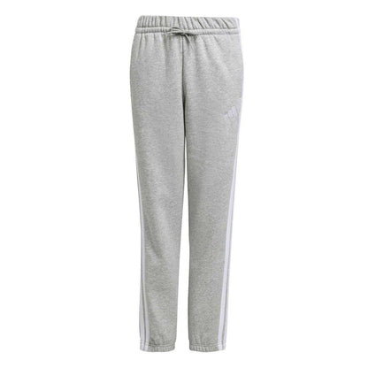 Grey-White - Front - Adidas Childrens-Kids Essentials Joggers