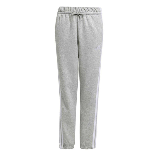 Grey-White - Front - Adidas Childrens-Kids Essentials Joggers